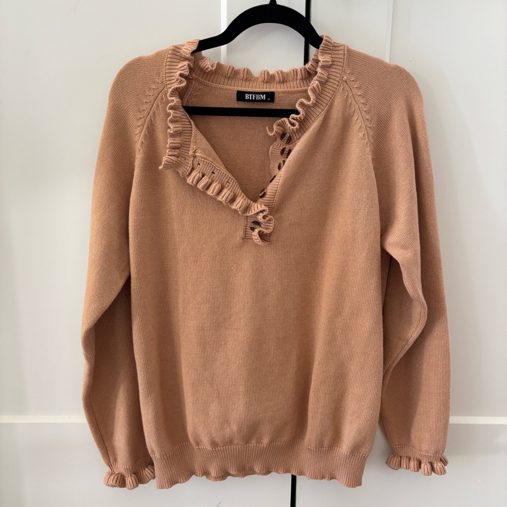 BTFBM Ruffle Edge Sweater - Picture 2 of 5
